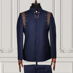 Navy Blue Safari Suit