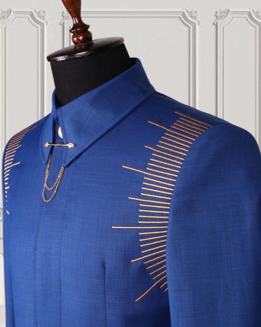 Blue Safari Suit - Image 2