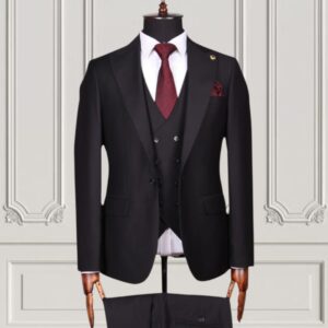 Black Stylish Three-Piece Suit