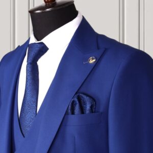 Blue Stylish Three-Piece Suit
