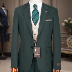 Green Stylish Three-Piece Suit
